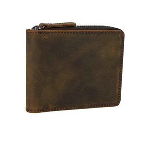 Vagarant Cowhide Leather Zipper Wallet A103VB